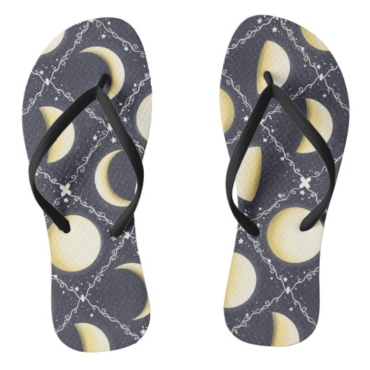 Celestial Moon Phases Pattern Teenslippers (Voetbed)