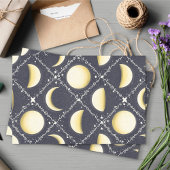 Celestial Moon Phases Pattern Tissuepapier