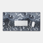 Celestial Moon Phases Soft Grey Luxury Aesthetic (Clavier et souris)