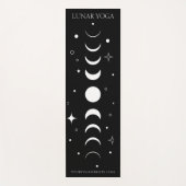 Celestial Moon Phases Stars Lunar Black Yogamat (Voorkant)