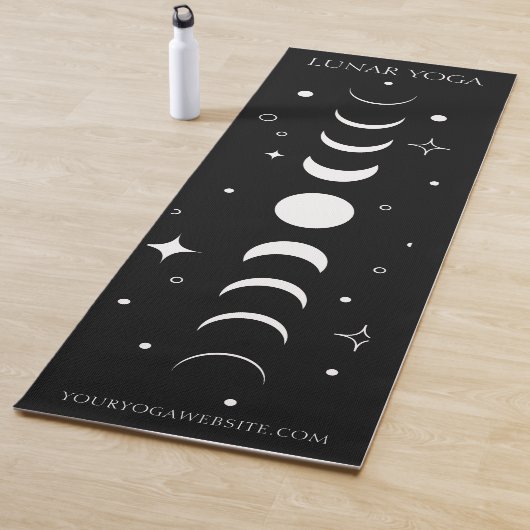 Celestial Moon Phases Stars Lunar Black Yogamat (In situ)