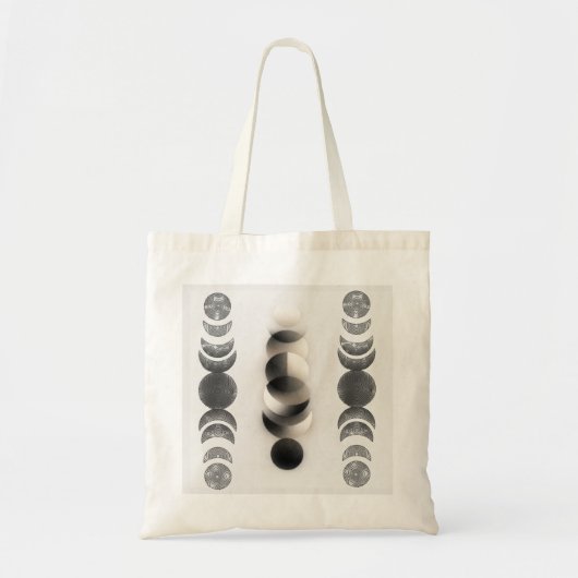 Celestial Moon Phases Triptych Poster | Abstract Tote Bag (Voorkant)
