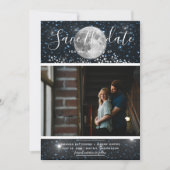 Celestial Moon Photo Save the Date Invite (Voorkant)
