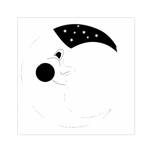 Celestial Moon Rubberstempel (Afrduk)