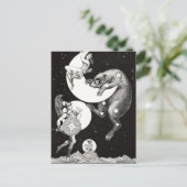 Celestial Moon Sky Universe God Night Illustration Briefkaart (Staand voorkant)