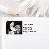 Celestial Moon Sky Universe God Night Illustration Etiket (Insitu)