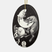 Celestial Moon Sky Universe God Night Illustration Keramisch Ornament (Links)