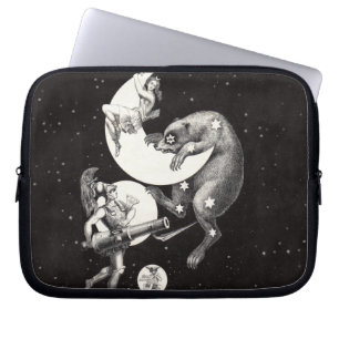 Celestial Moon Sky Universe God Night Illustration Laptop Sleeve