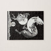 Celestial Moon Sky Universe God Night Illustration Legpuzzel (Horizontaal)