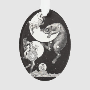 Celestial Moon Sky Universe God Night Illustration Ornament