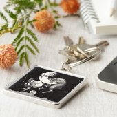 Celestial Moon Sky Universe God Night Illustration Sleutelhanger (Zijkant)