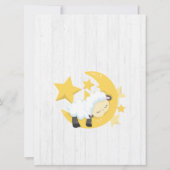 Celestial Moon Stars & Lamb Baby shower Invitation Kaart (Achterkant)