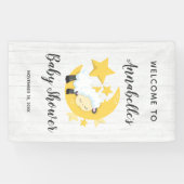Celestial Moon Stars & Lamb Baby shower Welkom Spandoek (Horizontaal)