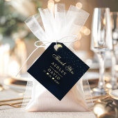 Celestial Moon Stars Midnight Blue Hartelijk dank Bedankjes Labels