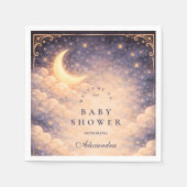 Celestial Moon Stars Neutral Baby Shower Servet (Voorkant)