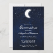 Celestial Moon Stars Quinceanera Uitnodiging (Voorkant)