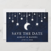 Celestial moon stert string lampjes sparen de datu save the date (Voorkant)