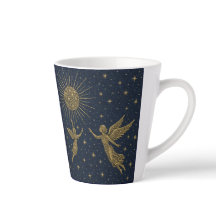 Celestial Moon & Sun Latte Mug – Mystical Night Sk