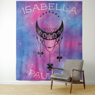 Celestial Moon Tapestry Wandkleed