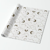 Celestial Moon Theme Cadeaupapier (Uitgerold)
