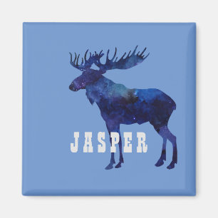 Celestial Moose Silhouette Custom Magneet