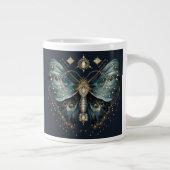 Celestial Moth Dark Aesthetic Coffee Mug Extra Grote Beker (Rechts)