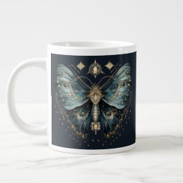 Celestial Moth Dark Aesthetic Coffee Mug Extra Grote Beker