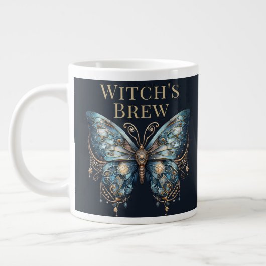 Celestial Moth Dark Aesthetic Mug Extra Grote Beker (Links)