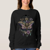 Celestial Moth Moon Phases Gothic Witch Sweatshirt (Devant)
