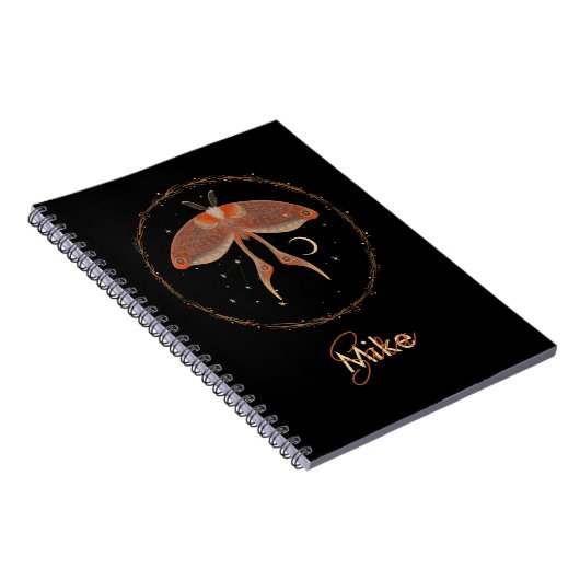 Celestial Moth Personalized Notitieboek (Rechterzijde)
