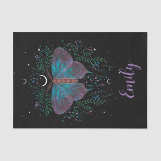 Celestial Moth Personalized Tissuepapier (Voorkant)
