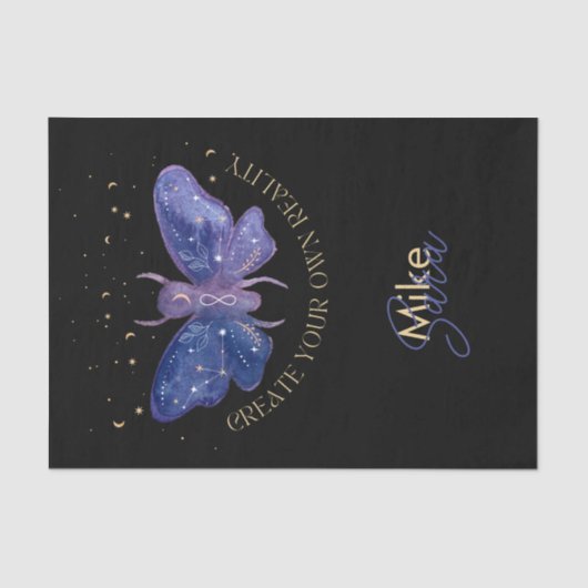 Celestial Moth Personalized Tissuepapier (Voorkant)