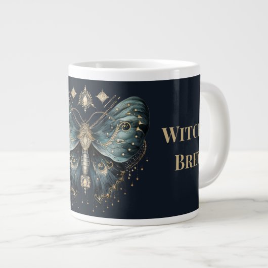 Celestial Moth Witch’s Brew  – Elegant Gothic Mug (Devant droit)