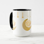 Celestial Mug – Gold Crescent Moons & Stars for Dr (Devant gauche)