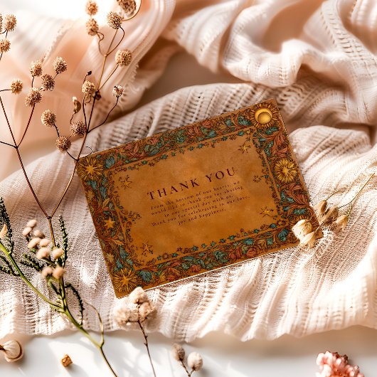 Celestial Mystic Baroque Wedding Bedankkaart