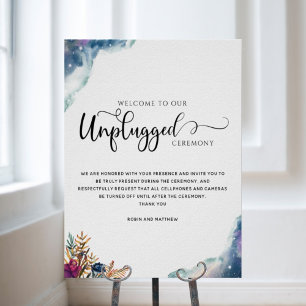 Celestial Mystic Garden Unplugged Ceremony Sign Poster