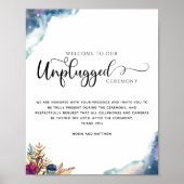 Celestial Mystic Garden Unplugged Ceremony Sign Poster (Voorkant)
