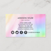 Celestial Mystic Moon Goddess Rainbow Visitekaartje (Achterkant)