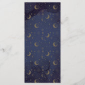 Celestial Mystical Elegant Script Trouwdiner Menu (Achterkant)