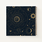 Celestial Mystical Elements Starsign Notitieboek (Achterkant)