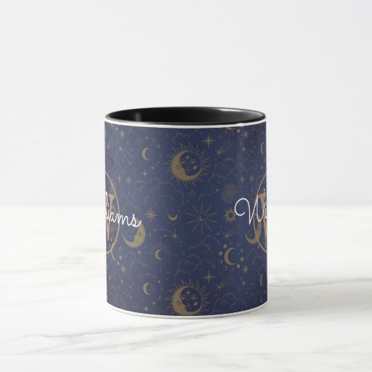 Celestial Mystical Gold Monogram Script Naam Mok (Midden)