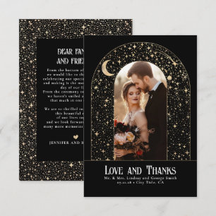 Celestial & Mystieke Sterrennacht Dank u Foto Bedankkaart