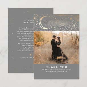 Celestial & Mystieke Sterrennacht Dank u Foto Bedankkaart