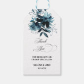 Celestial Navy Blue Floral Dank u Cadeaulabel (Voorkant)