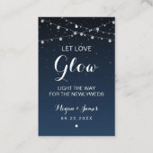 Celestial Navy Blue Stars Wedding Glow Stick Label (Voorkant)