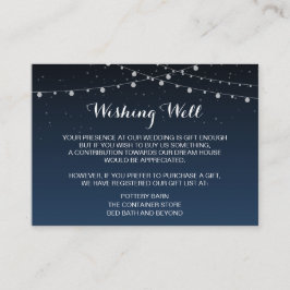 Celestial Navy Blue Sterrennacht Wedding Registry Informatiekaartje