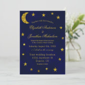 Celestial Night Sky Bruiloft Kaart (Staand voorkant)