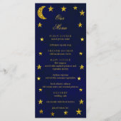 Celestial Night Sky Bruiloft Menu (Voorkant)