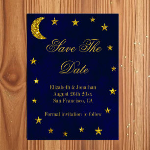 Celestial Night Sky Bruiloft Save The Date