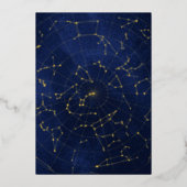 Celestial Night Sky Folie Uitnodiging - Back Kaart (Voorkant)